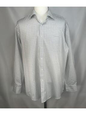 Forsyth of Canada 2-Ply Cotton Check Button Up Black Men XL